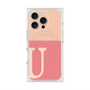 プレミアムスクエアケース with MagSafe［ オリジナル - initial two tone - U pink ］