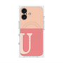 プレミアムスクエアケース with MagSafe［ オリジナル - initial two tone - U pink ］