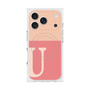 プレミアムスクエアケース with MagSafe［ オリジナル - initial two tone - U pink ］
