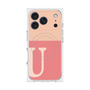 プレミアムスクエアケース with MagSafe［ オリジナル - initial two tone - U pink ］