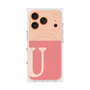 プレミアムスクエアケース with MagSafe［ オリジナル - initial two tone - U pink ］