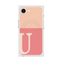 プレミアムスクエアケース with MagSafe［ オリジナル - initial two tone - U pink ］