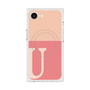 プレミアムスクエアケース with MagSafe［ オリジナル - initial two tone - U pink ］