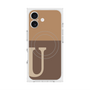 プレミアムスクエアケース with MagSafe［ オリジナル - initial two tone - U brown ］