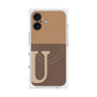 プレミアムスクエアケース with MagSafe［ オリジナル - initial two tone - U brown ］
