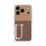 プレミアムスクエアケース with MagSafe［ オリジナル - initial two tone - U brown ］