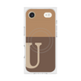 プレミアムスクエアケース with MagSafe［ オリジナル - initial two tone - U brown ］