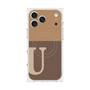 プレミアムスクエアケース with MagSafe［ オリジナル - initial two tone - U brown ］