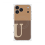 プレミアムスクエアケース with MagSafe［ オリジナル - initial two tone - U brown ］