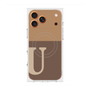 プレミアムスクエアケース with MagSafe［ オリジナル - initial two tone - U brown ］