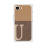 プレミアムスクエアケース with MagSafe［ オリジナル - initial two tone - U brown ］