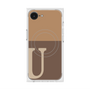 プレミアムスクエアケース with MagSafe［ オリジナル - initial two tone - U brown ］