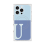プレミアムスクエアケース with MagSafe［ オリジナル - initial two tone - U blue ］