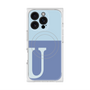 プレミアムスクエアケース with MagSafe［ オリジナル - initial two tone - U blue ］
