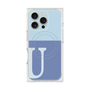 プレミアムスクエアケース with MagSafe［ オリジナル - initial two tone - U blue ］