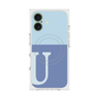 プレミアムスクエアケース with MagSafe［ オリジナル - initial two tone - U blue ］