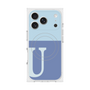 プレミアムスクエアケース with MagSafe［ オリジナル - initial two tone - U blue ］