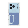 プレミアムスクエアケース with MagSafe［ オリジナル - initial two tone - U blue ］