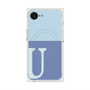 プレミアムスクエアケース with MagSafe［ オリジナル - initial two tone - U blue ］