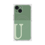プレミアムスクエアケース with MagSafe［ オリジナル - initial two tone - U green ］