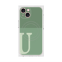 プレミアムスクエアケース with MagSafe［ オリジナル - initial two tone - U green ］