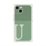 プレミアムスクエアケース with MagSafe［ オリジナル - initial two tone - U green ］