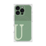 プレミアムスクエアケース with MagSafe［ オリジナル - initial two tone - U green ］