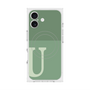 プレミアムスクエアケース with MagSafe［ オリジナル - initial two tone - U green ］