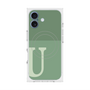 プレミアムスクエアケース with MagSafe［ オリジナル - initial two tone - U green ］