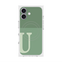 プレミアムスクエアケース with MagSafe［ オリジナル - initial two tone - U green ］