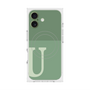 プレミアムスクエアケース with MagSafe［ オリジナル - initial two tone - U green ］