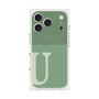 プレミアムスクエアケース with MagSafe［ オリジナル - initial two tone - U green ］