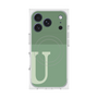 プレミアムスクエアケース with MagSafe［ オリジナル - initial two tone - U green ］
