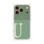 プレミアムスクエアケース with MagSafe［ オリジナル - initial two tone - U green ］