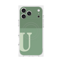 プレミアムスクエアケース with MagSafe［ オリジナル - initial two tone - U green ］