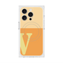 プレミアムスクエアケース with MagSafe［ オリジナル - initial two tone - V orange ］