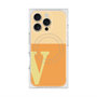 プレミアムスクエアケース with MagSafe［ オリジナル - initial two tone - V orange ］
