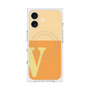 プレミアムスクエアケース with MagSafe［ オリジナル - initial two tone - V orange ］