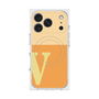 プレミアムスクエアケース with MagSafe［ オリジナル - initial two tone - V orange ］