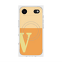 プレミアムスクエアケース with MagSafe［ オリジナル - initial two tone - V orange ］