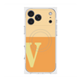 プレミアムスクエアケース with MagSafe［ オリジナル - initial two tone - V orange ］