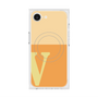 プレミアムスクエアケース with MagSafe［ オリジナル - initial two tone - V orange ］