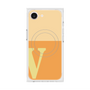 プレミアムスクエアケース with MagSafe［ オリジナル - initial two tone - V orange ］
