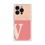 プレミアムスクエアケース with MagSafe［ オリジナル - initial two tone - V pink ］