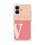 プレミアムスクエアケース with MagSafe［ オリジナル - initial two tone - V pink ］