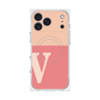 プレミアムスクエアケース with MagSafe［ オリジナル - initial two tone - V pink ］