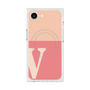 プレミアムスクエアケース with MagSafe［ オリジナル - initial two tone - V pink ］