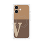 プレミアムスクエアケース with MagSafe［ オリジナル - initial two tone - V brown ］