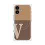 プレミアムスクエアケース with MagSafe［ オリジナル - initial two tone - V brown ］