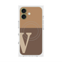 プレミアムスクエアケース with MagSafe［ オリジナル - initial two tone - V brown ］